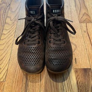 NOBULL Men's Dark Brown Perforated Sneakers